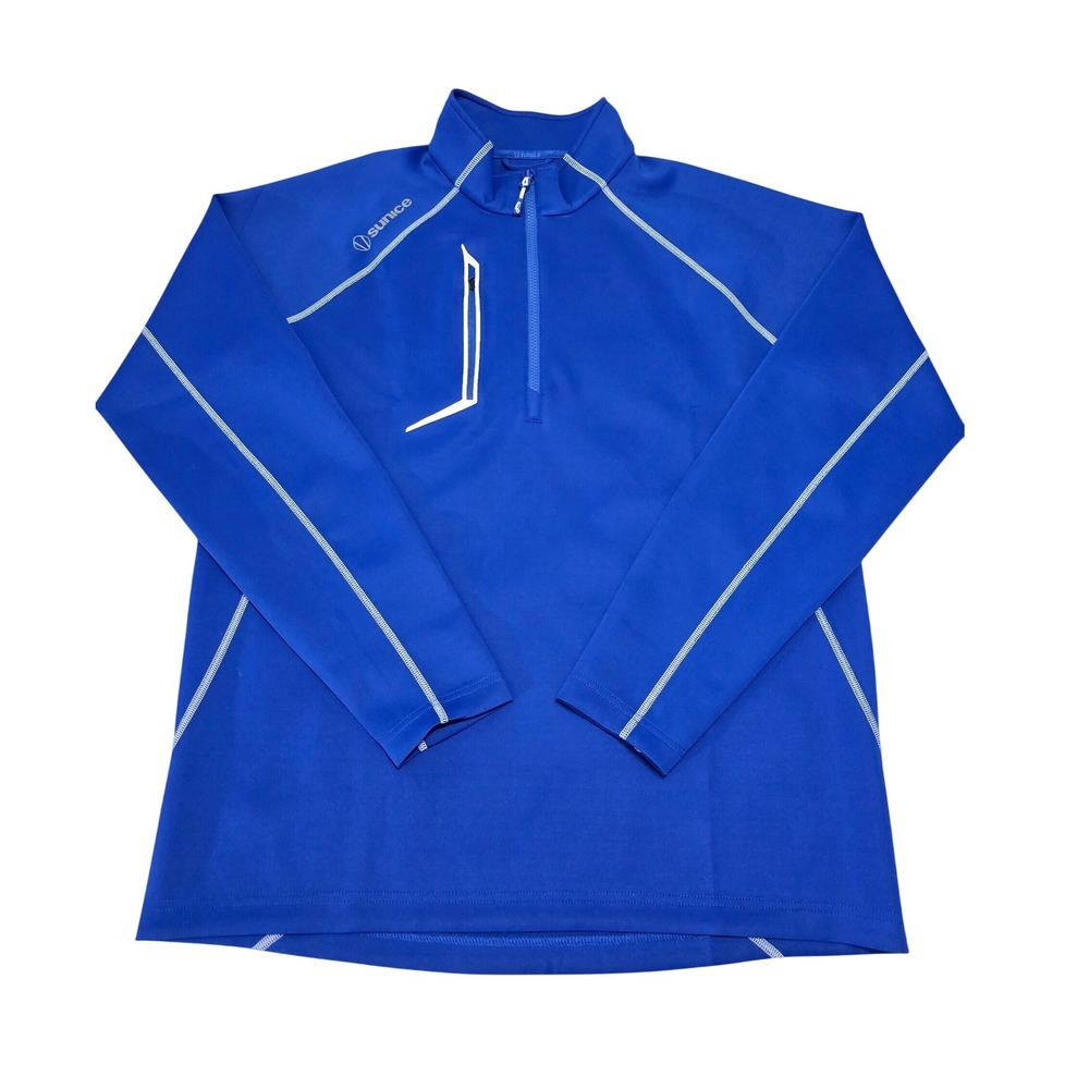 Sunice Mens Royal Blue 1/4 Zip Pullover Golf Shirt Jacket S77018 L